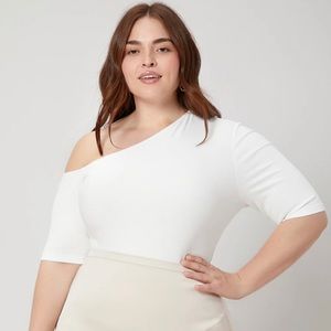 New White ASYMMETRICAL TOP